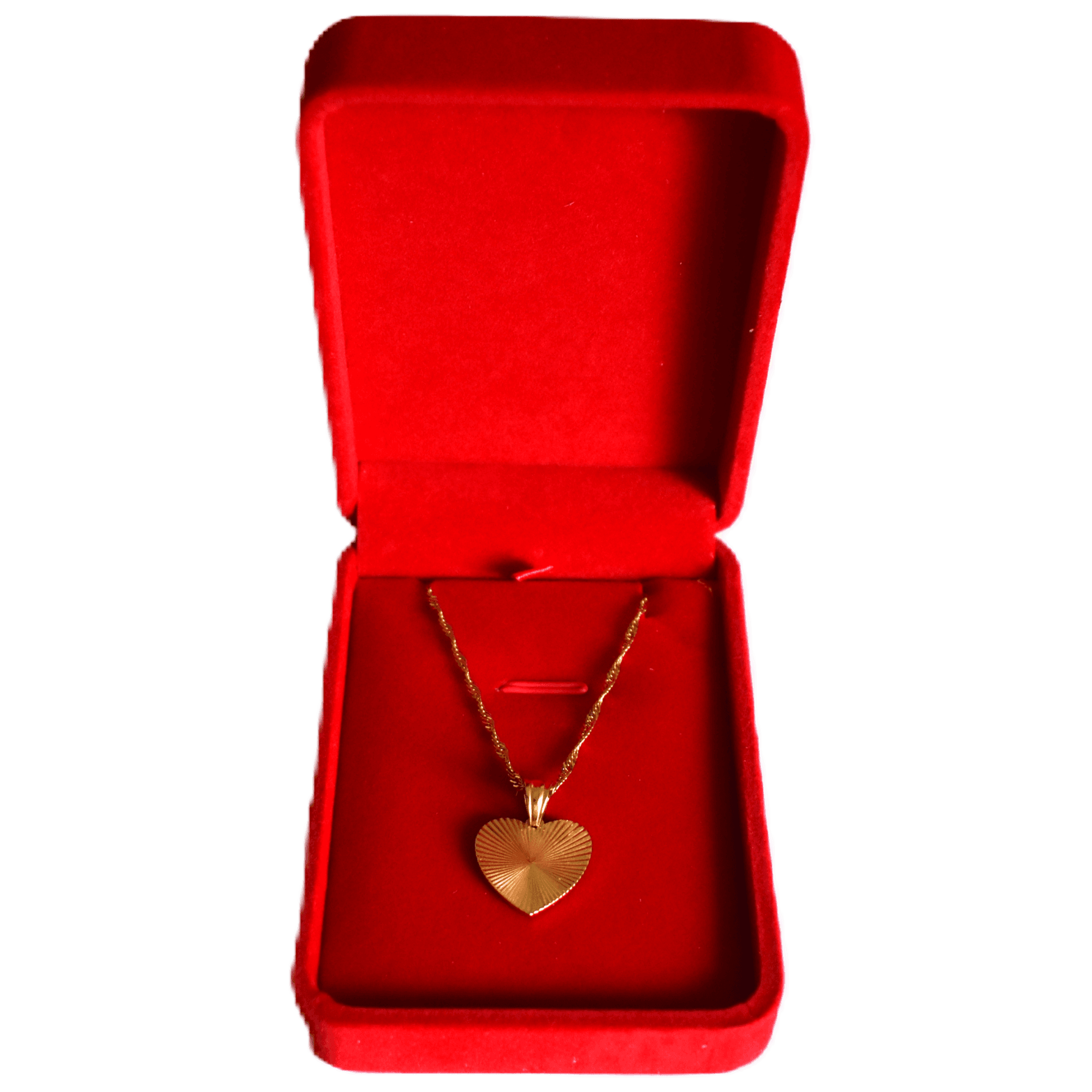 Kettingdoosje Velvet rood