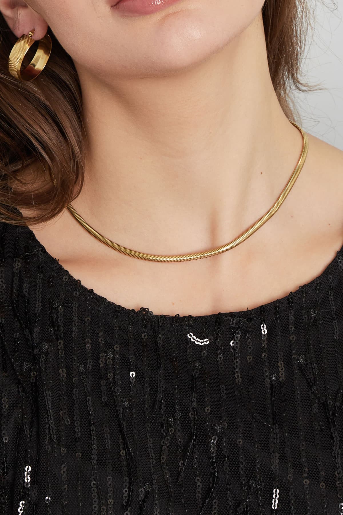 Ketting Basic plat 45 cm 3