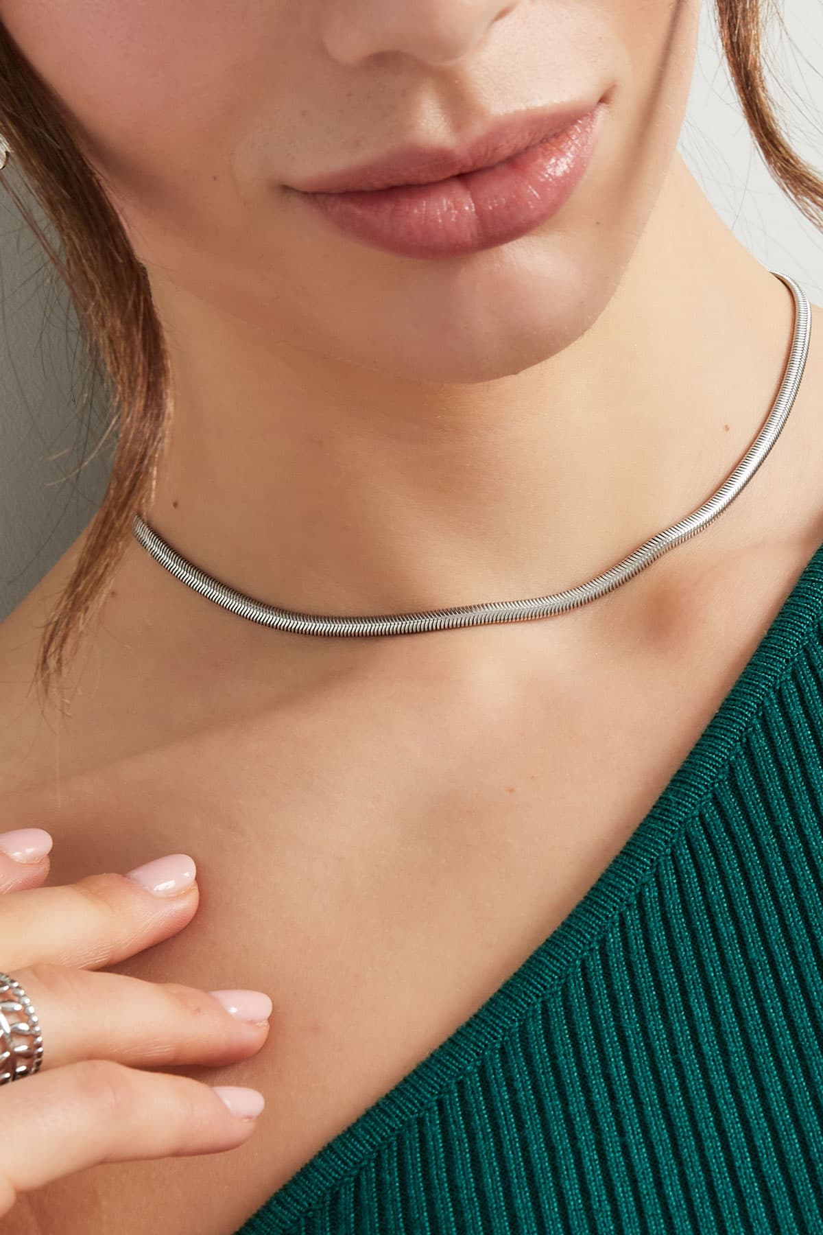 Ketting Basic plat 45 cm 4