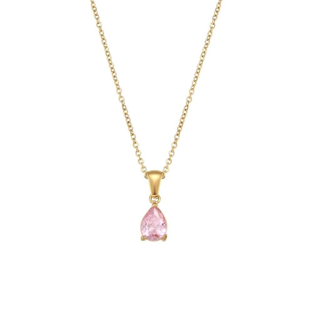 Ketting Druppel roze