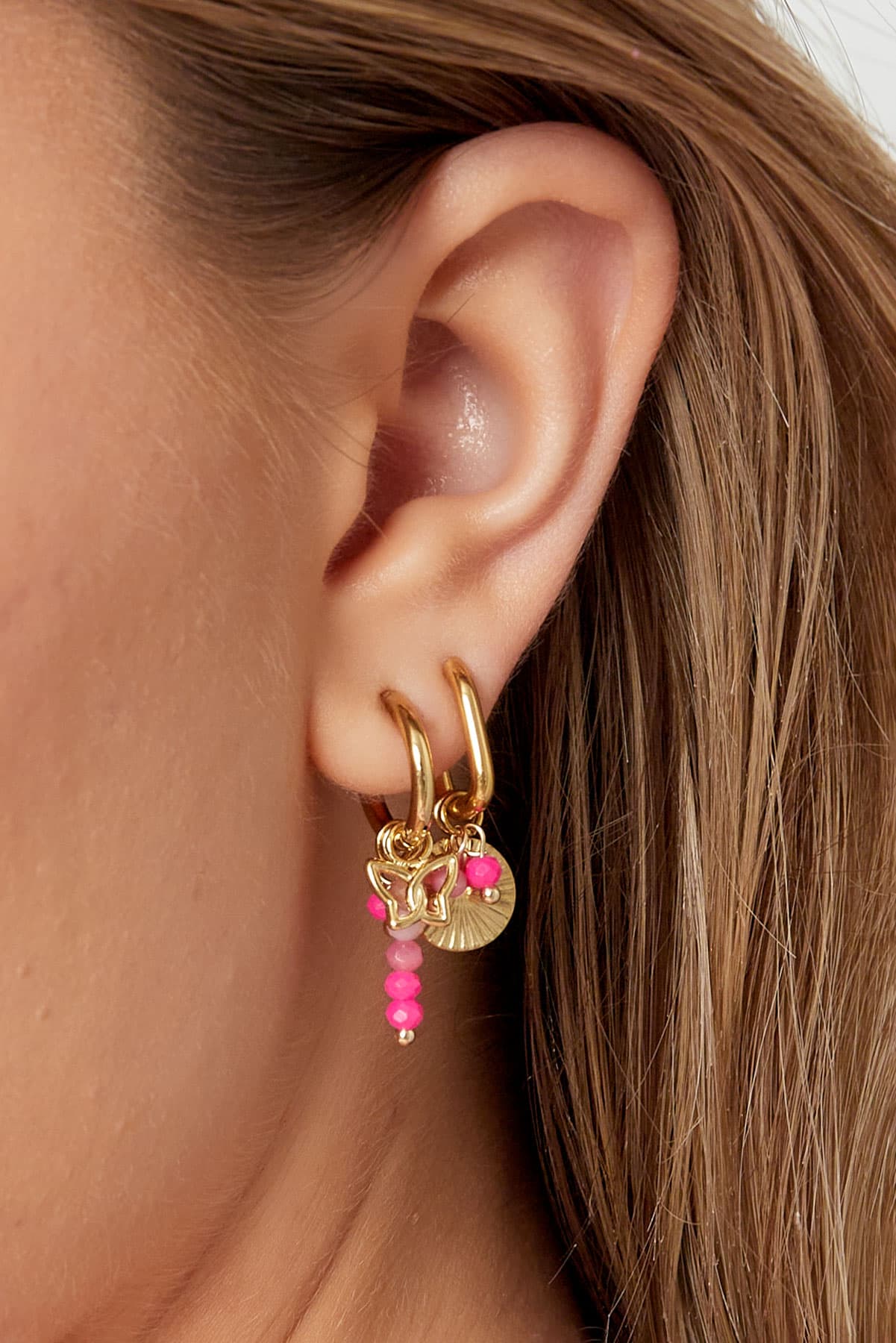 Oorbellen Zoë roze 3