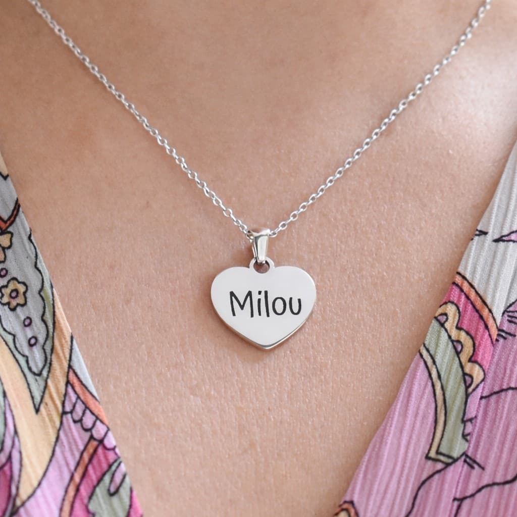 Graveerbare Naam Ketting Hart 4