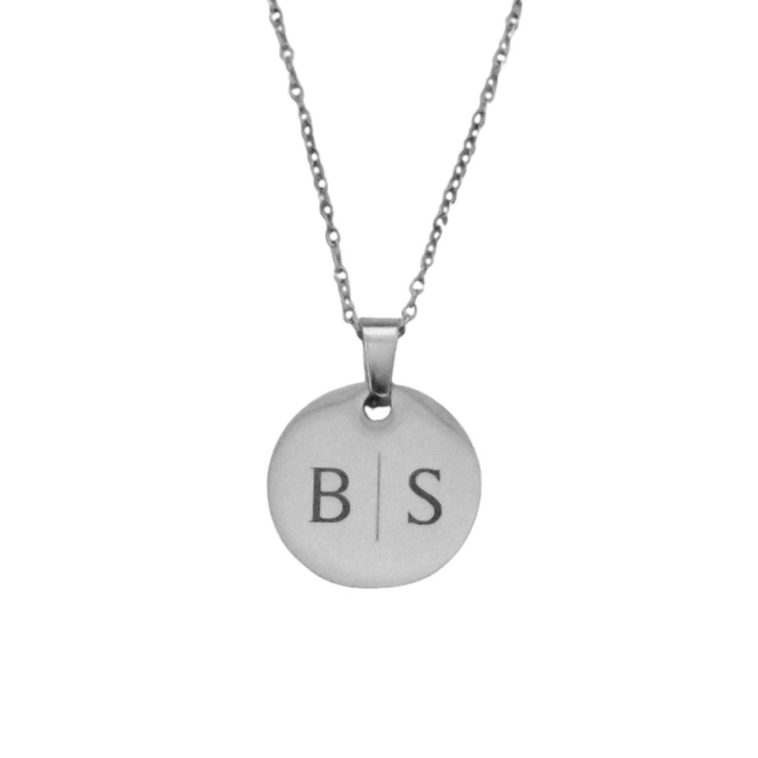 Munt Ketting met 2 Initialen