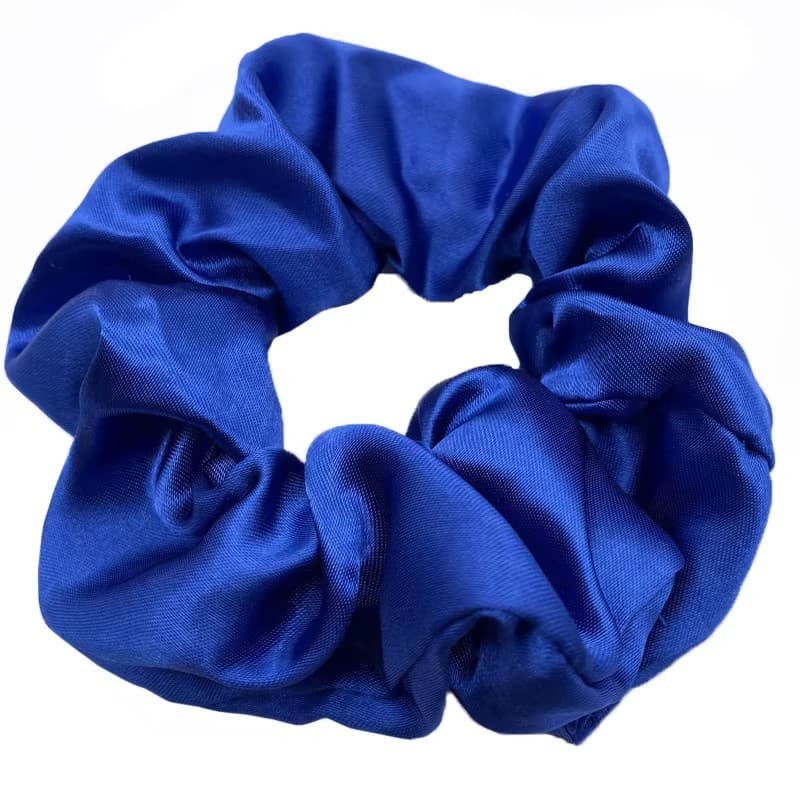Satijnen Scrunchie blauw