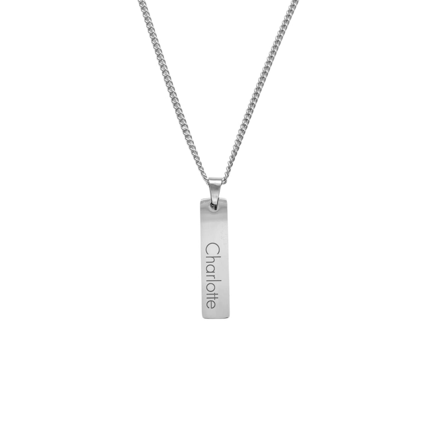 Heren Ketting met Naam Bar