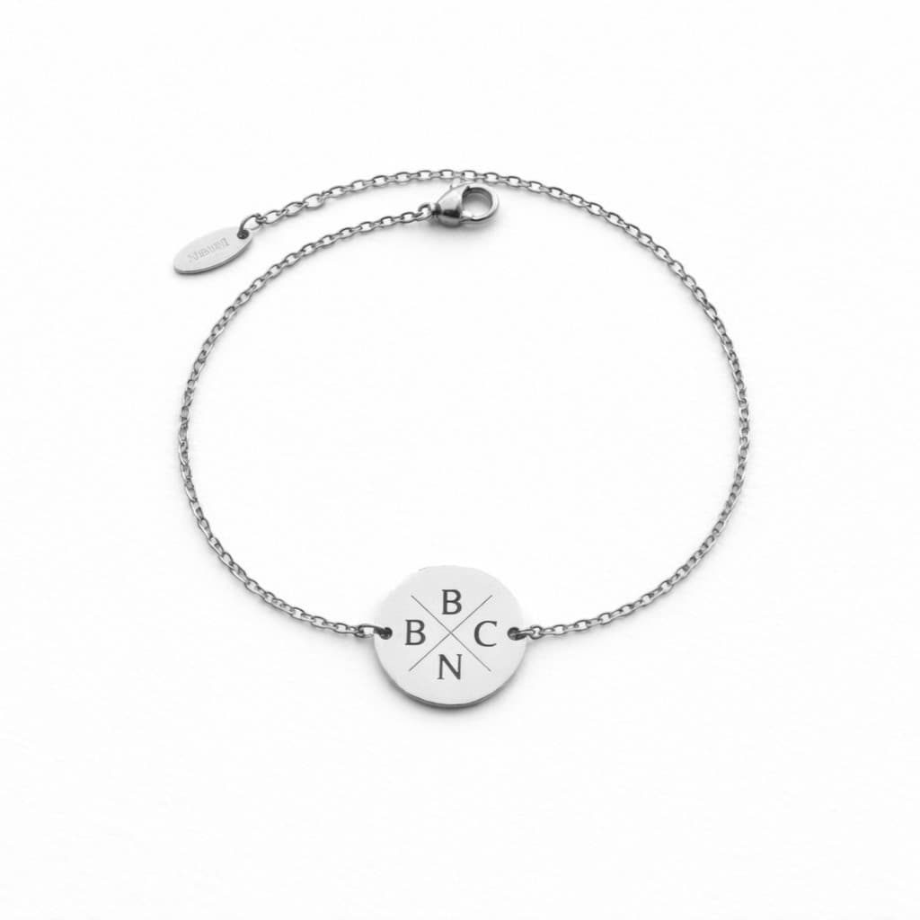 Munt Armband met 4 Initialen