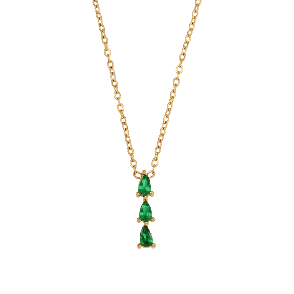 Ketting Triple Diamond groen