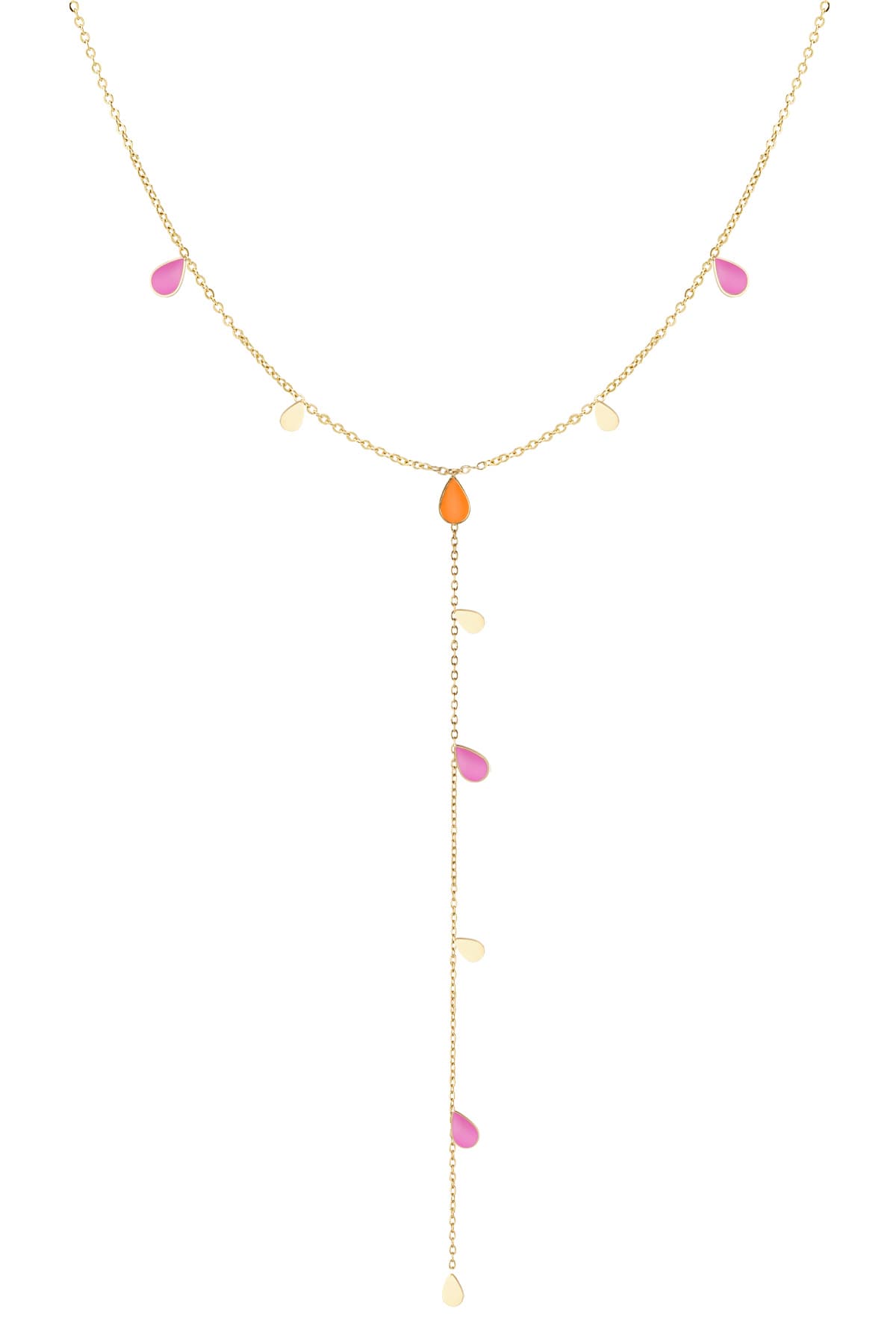 Ketting Milou oranje en roze — alternatieve afbeelding