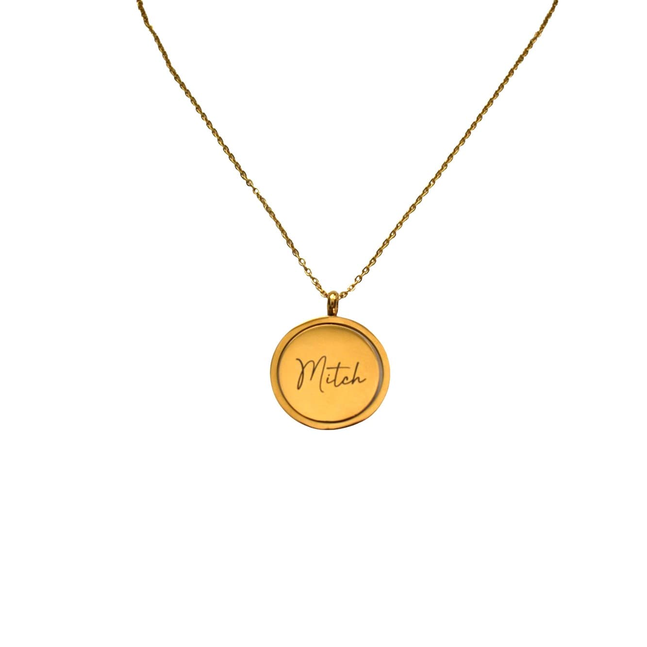 Graveerbare Ketting met Draaibare Munt