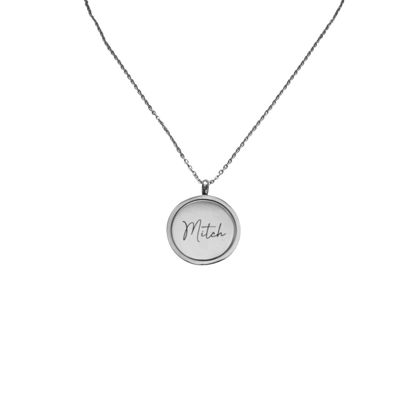 Graveerbare Ketting met Draaibare Munt — alternatieve afbeelding