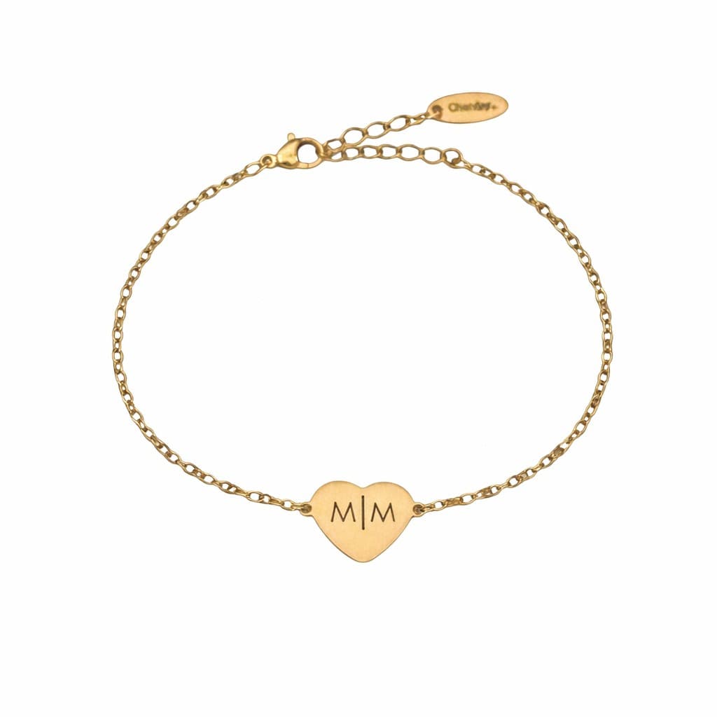 Hart Armband met 2 Initialen