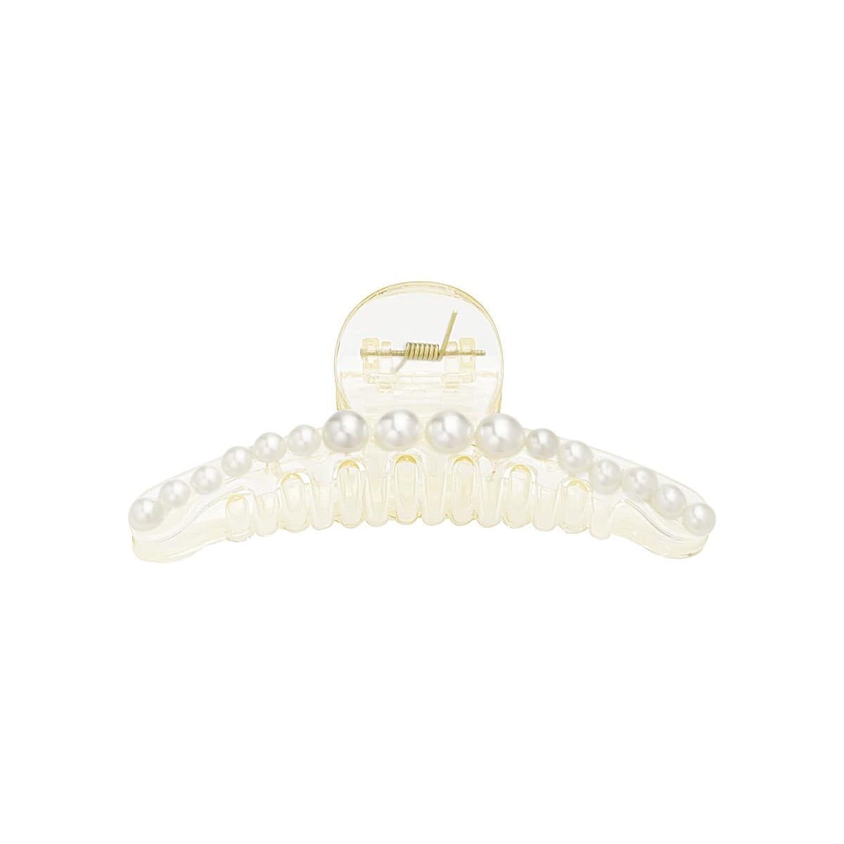 Grote Haarklem met Parels wit