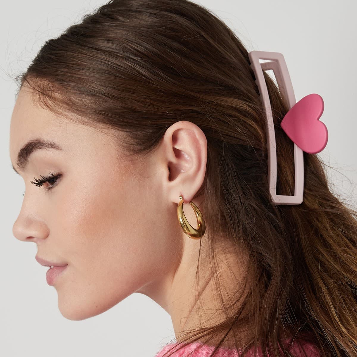 Haarklem met Hart roze — alternatieve afbeelding