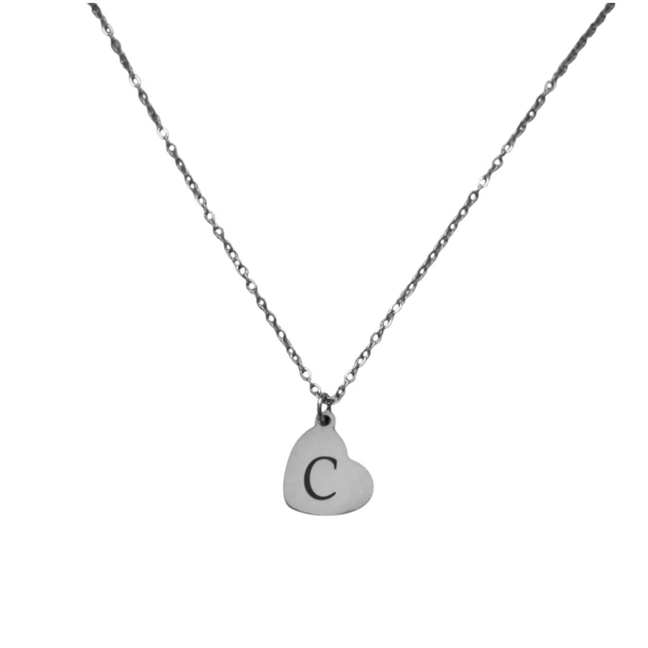 Graveerbare Ketting Klein Hartje 1 Initiaal — alternatieve afbeelding