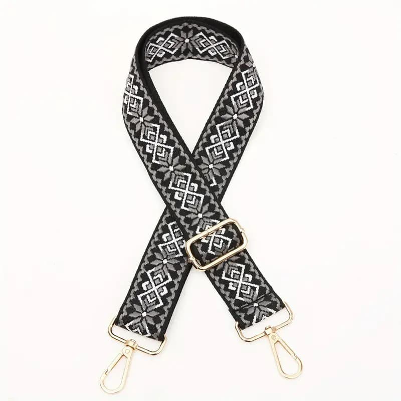 Bag Strap zwart met grijs