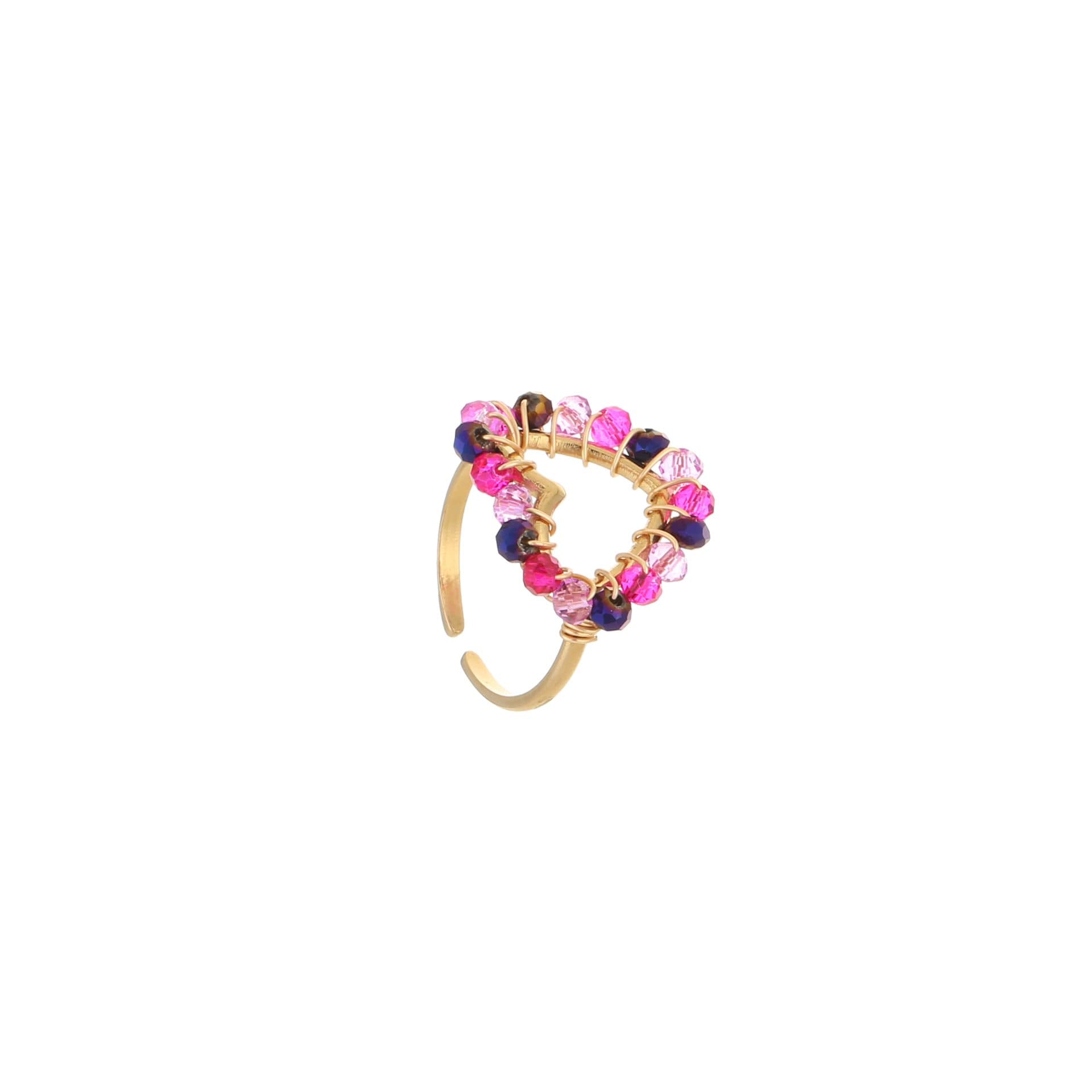 Ring met Kralen roze — alternatieve afbeelding