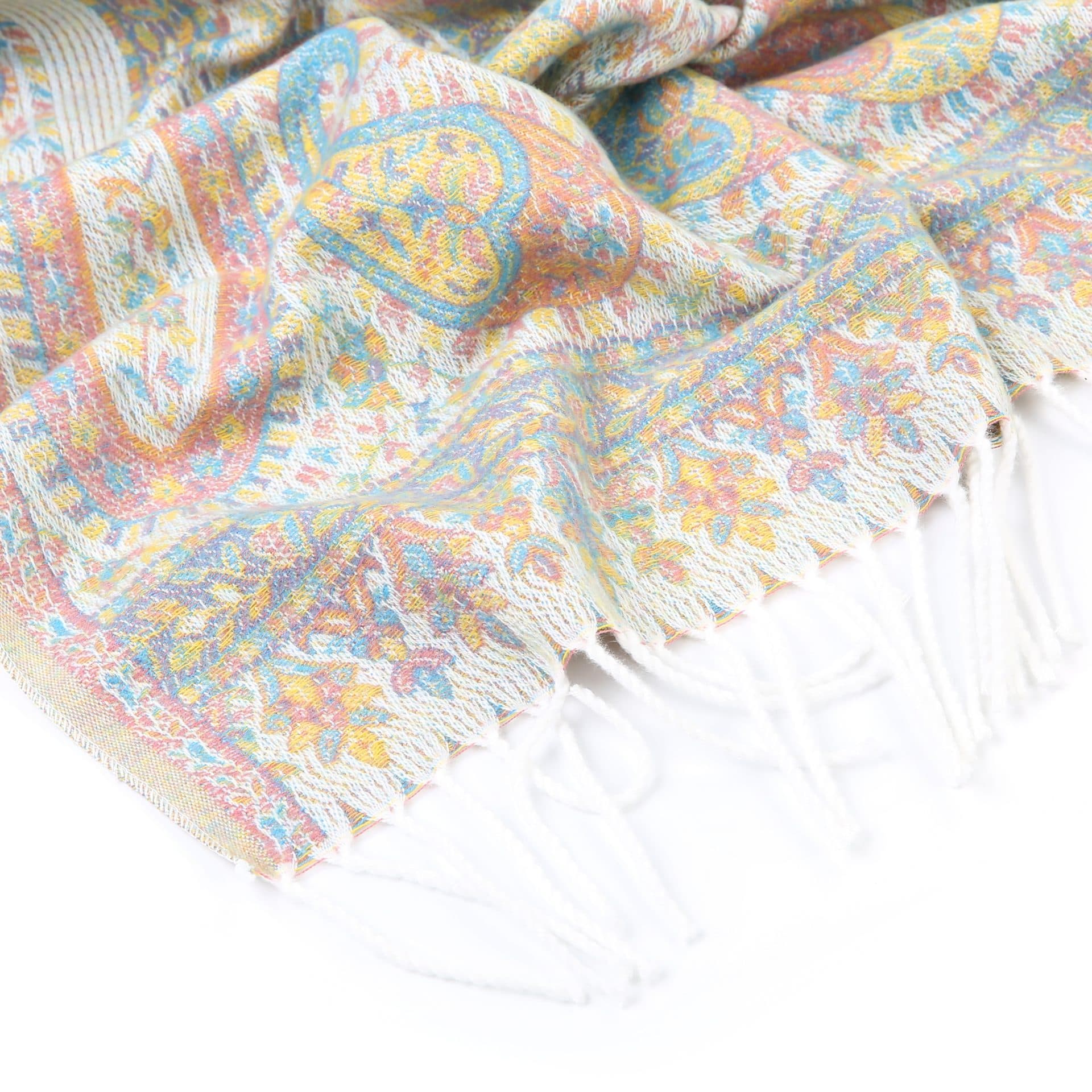 Sjaal Paisley beige — alternatieve afbeelding