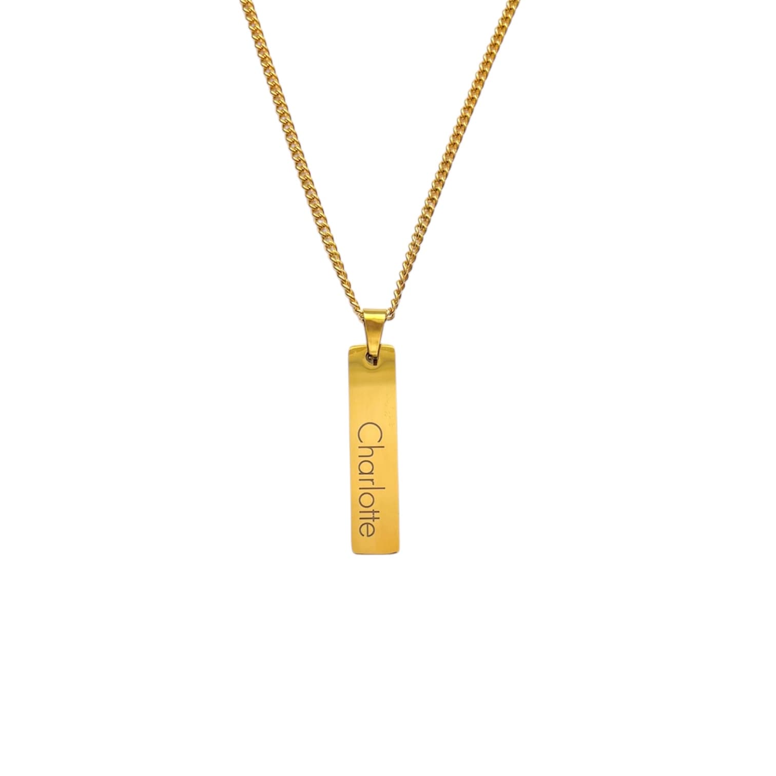 Heren Ketting met Naam Bar