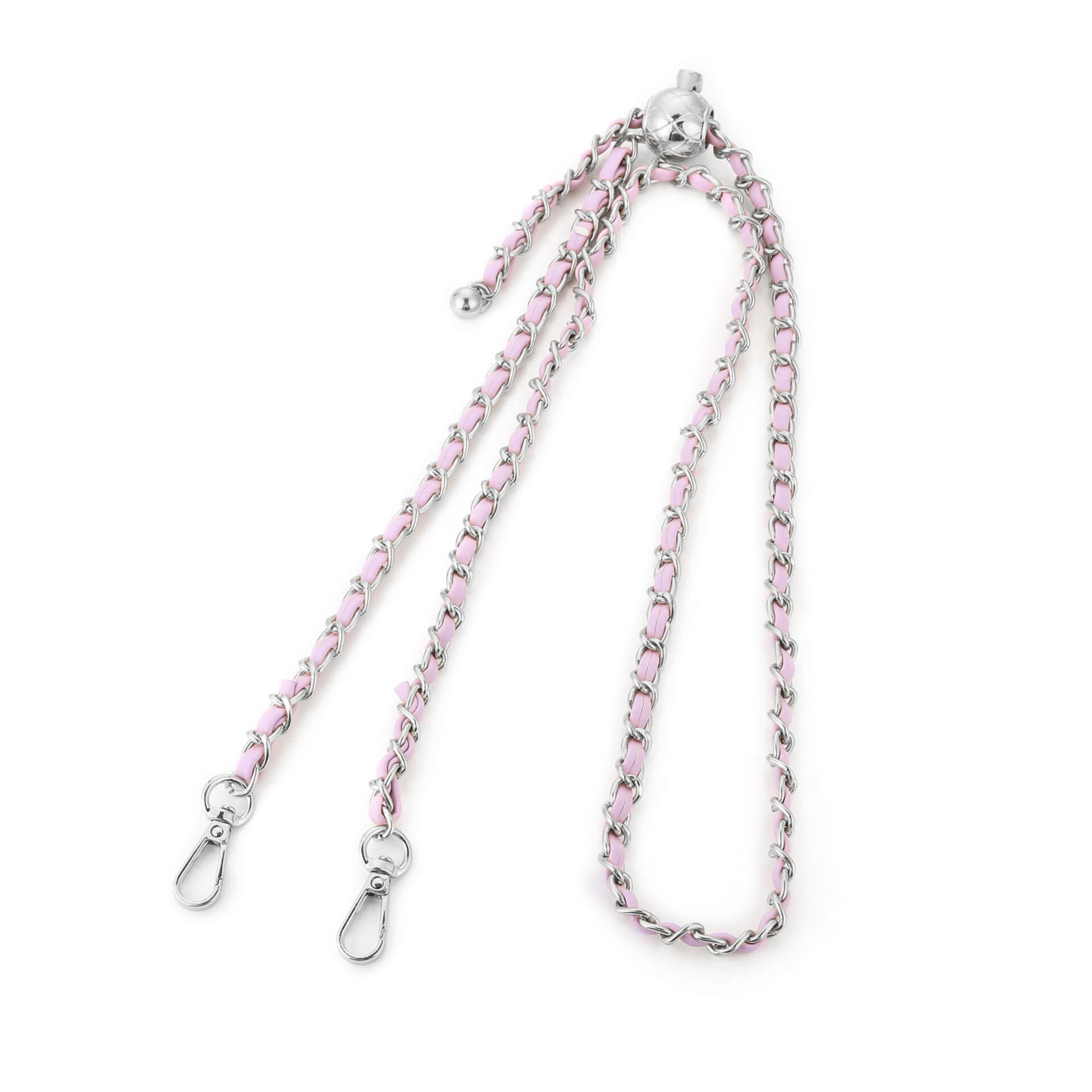 Bag Strap roze met zilver