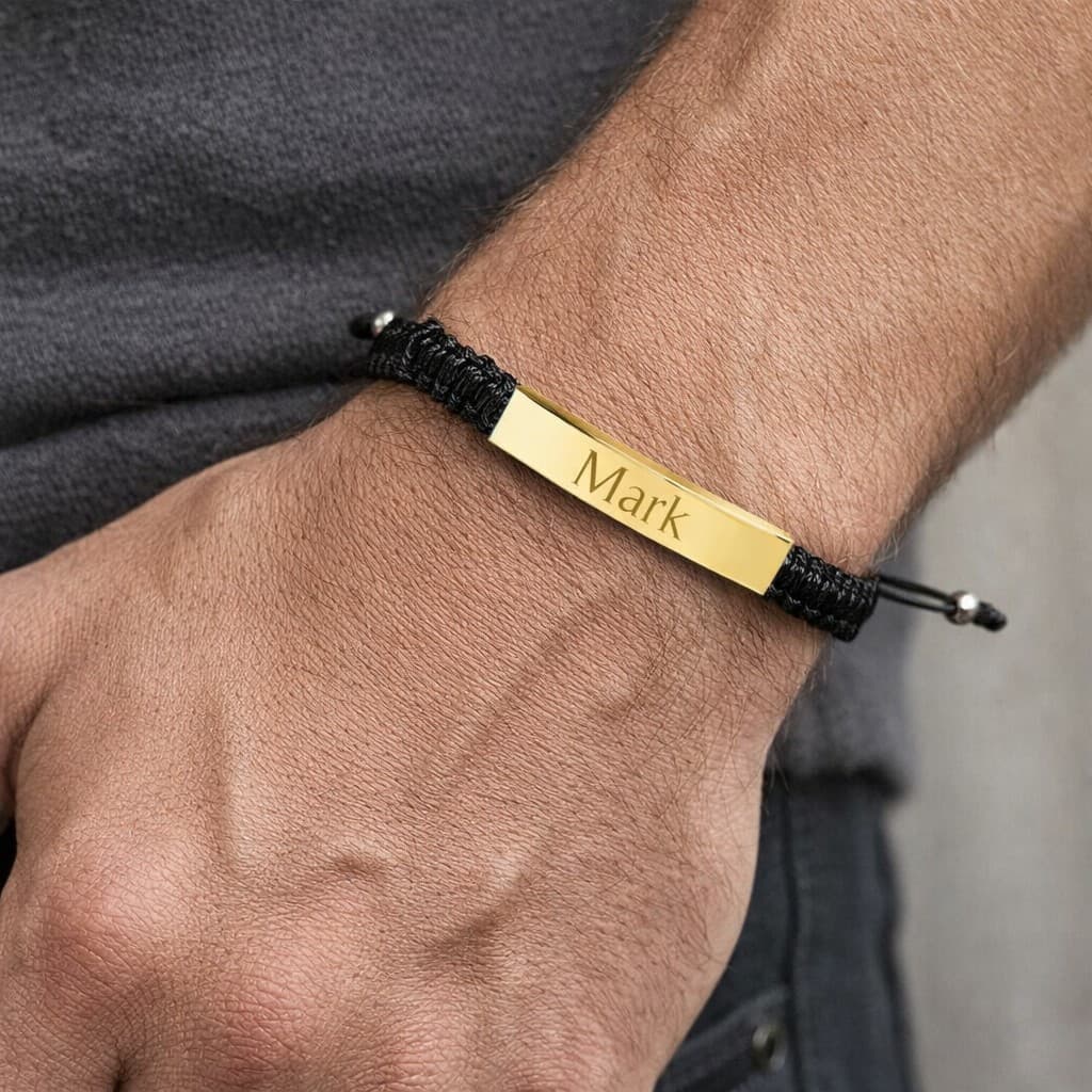 Heren Armband met Naam — alternatieve afbeelding