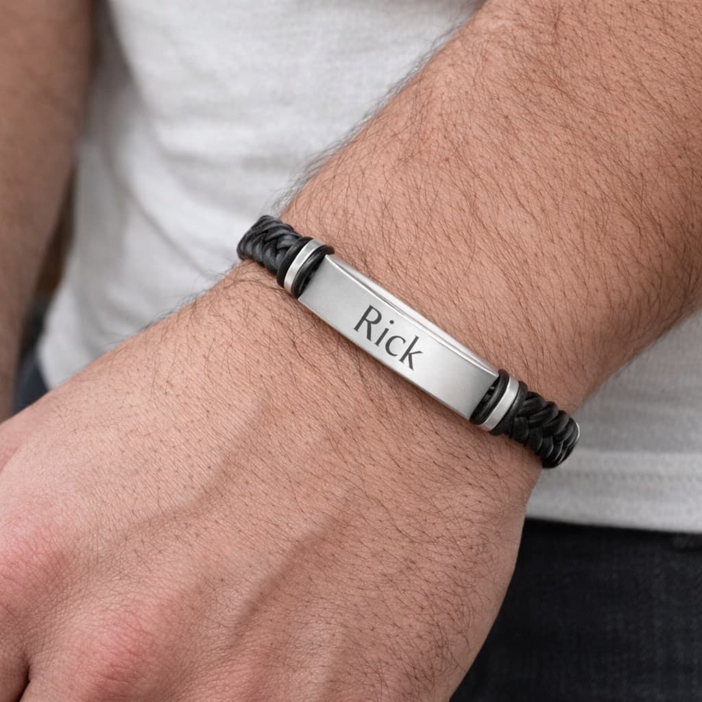 Heren Naam Armband — alternatieve afbeelding