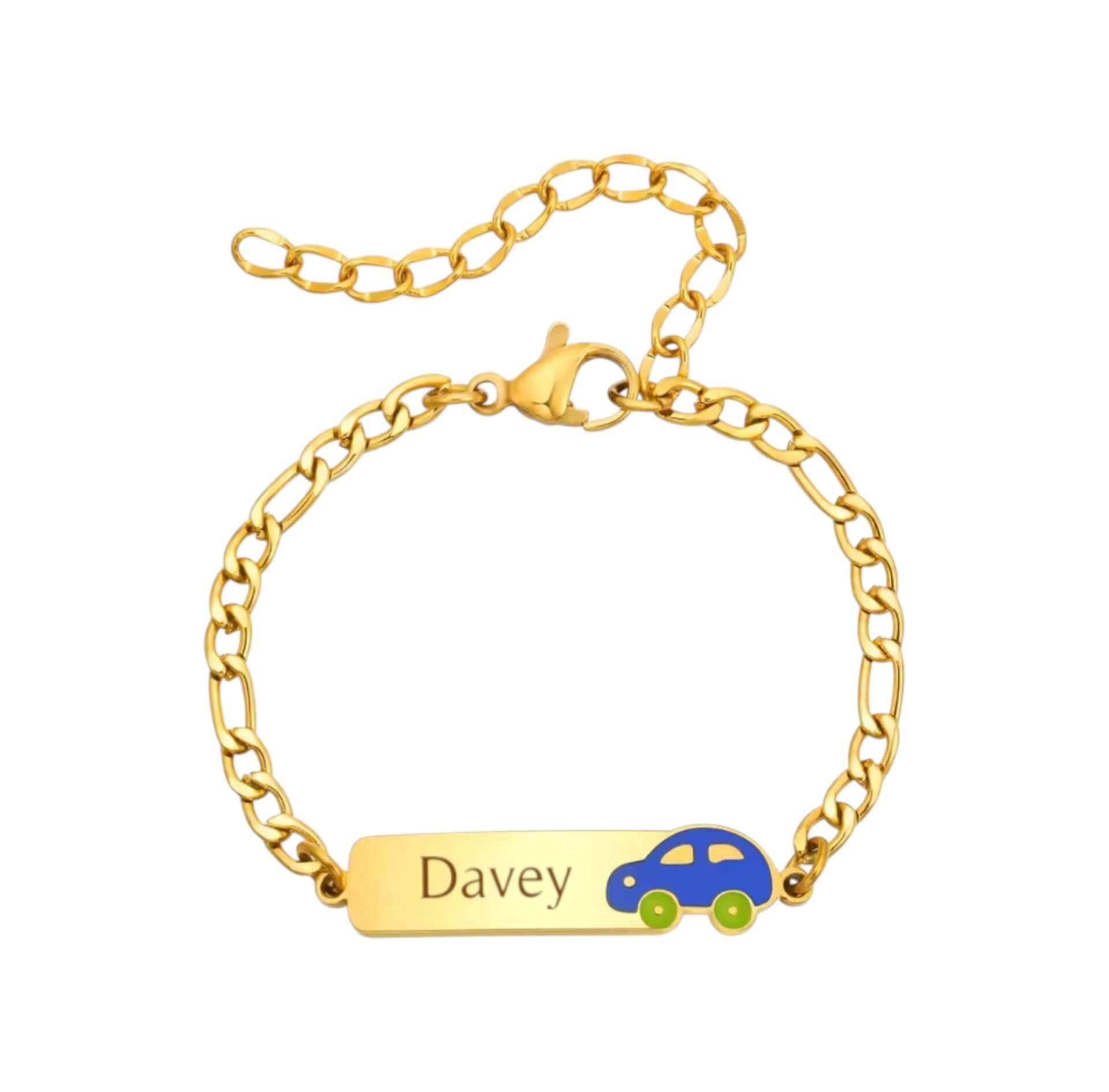 Jongens Naam Armband met Auto