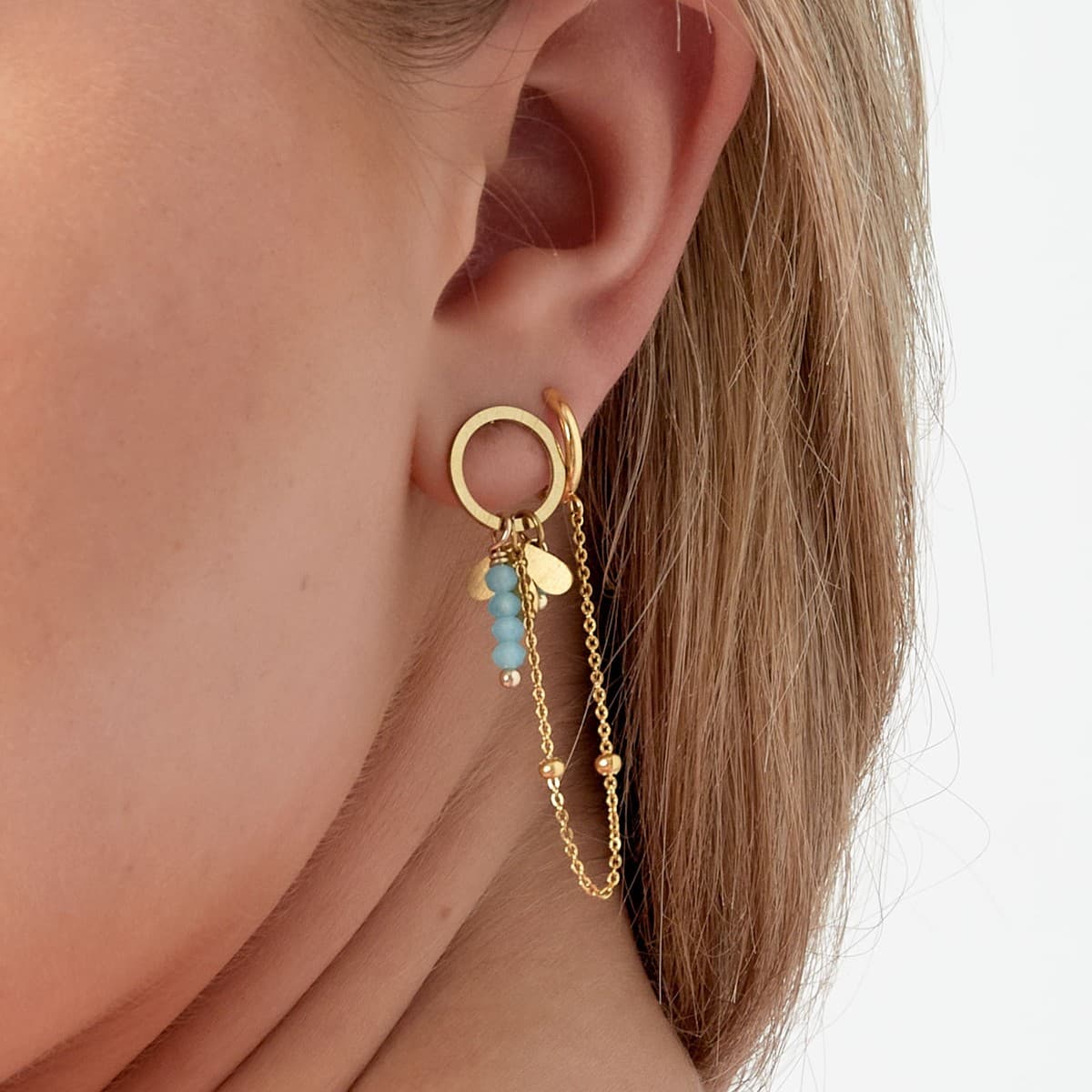 Dubbele Oorbel Sanne — alternatieve afbeelding