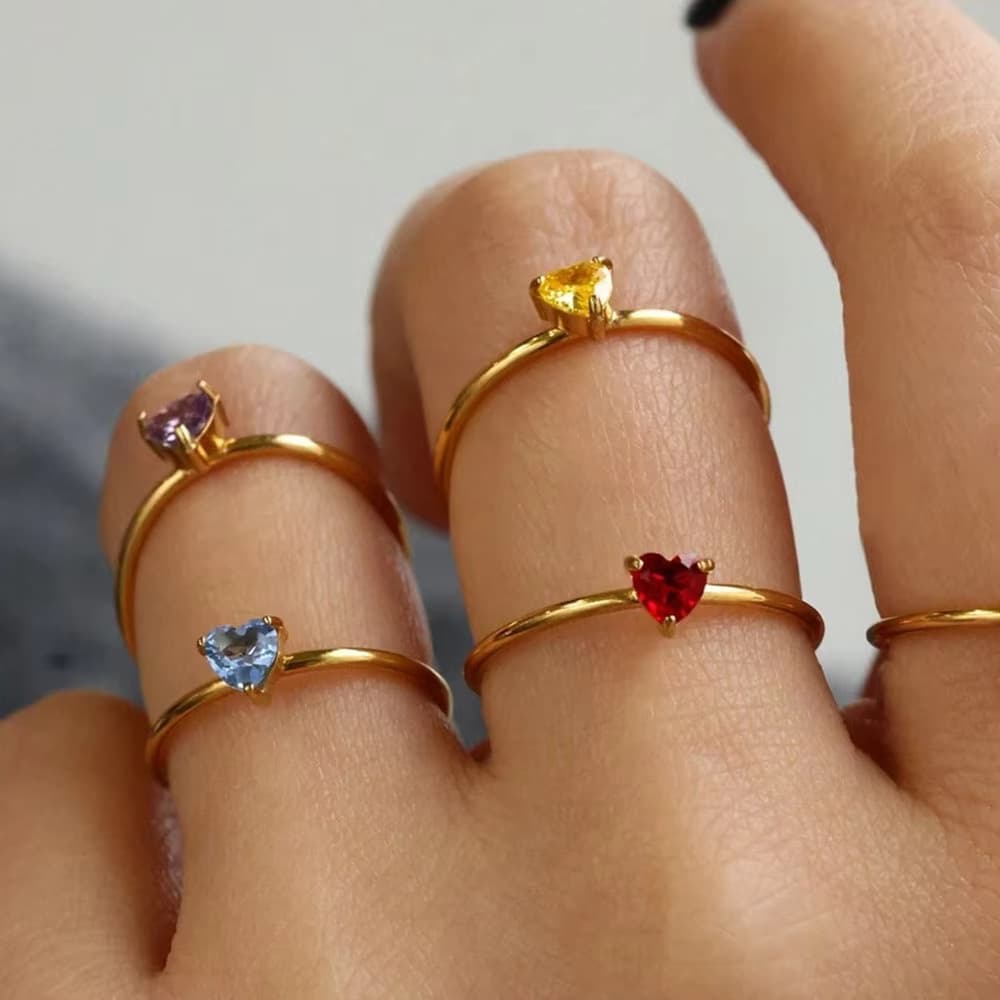 Geboortemaand Ring Hartje — alternatieve afbeelding