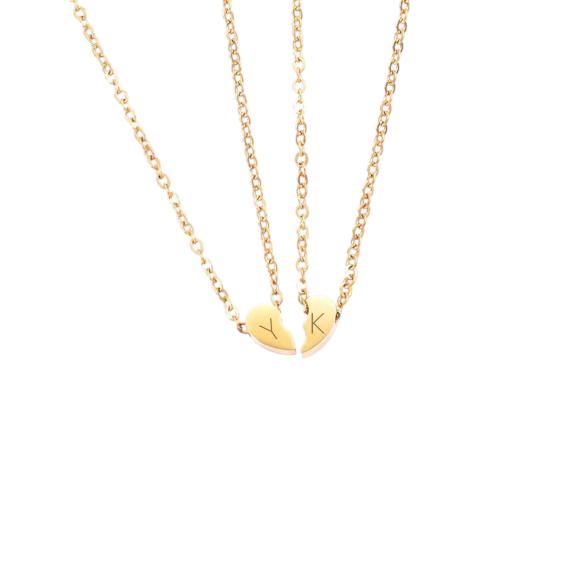 Ketting Set Hartje Initialen