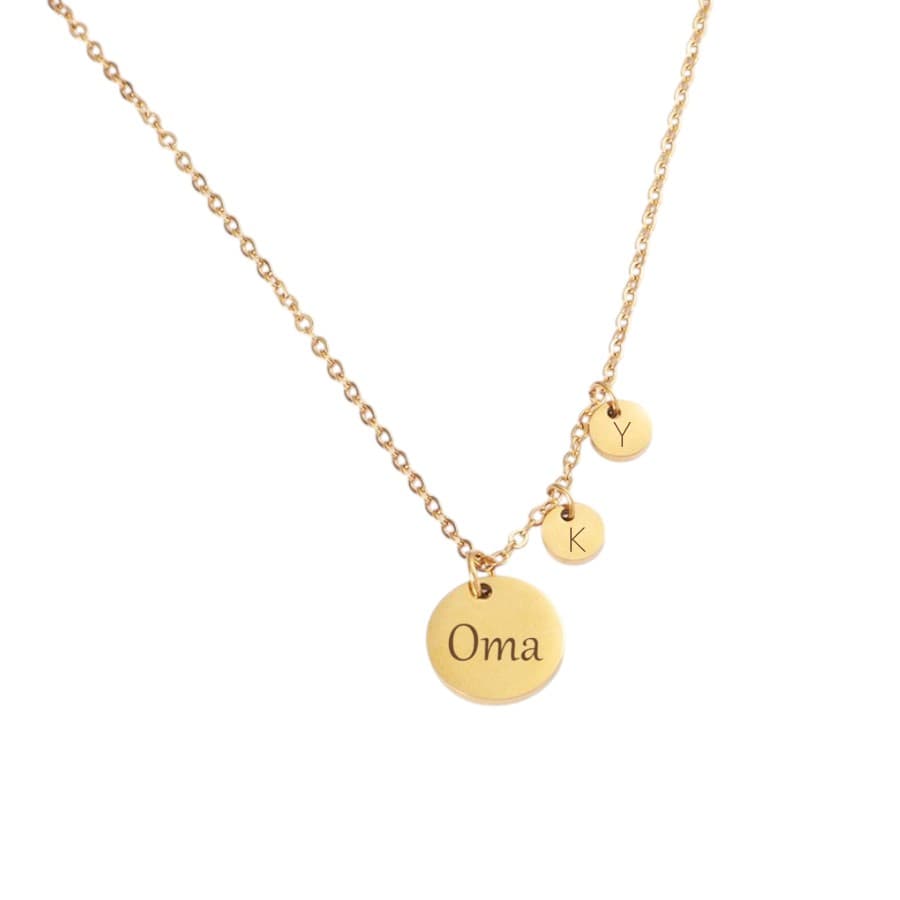 Ketting met Naam en 2 Initialen