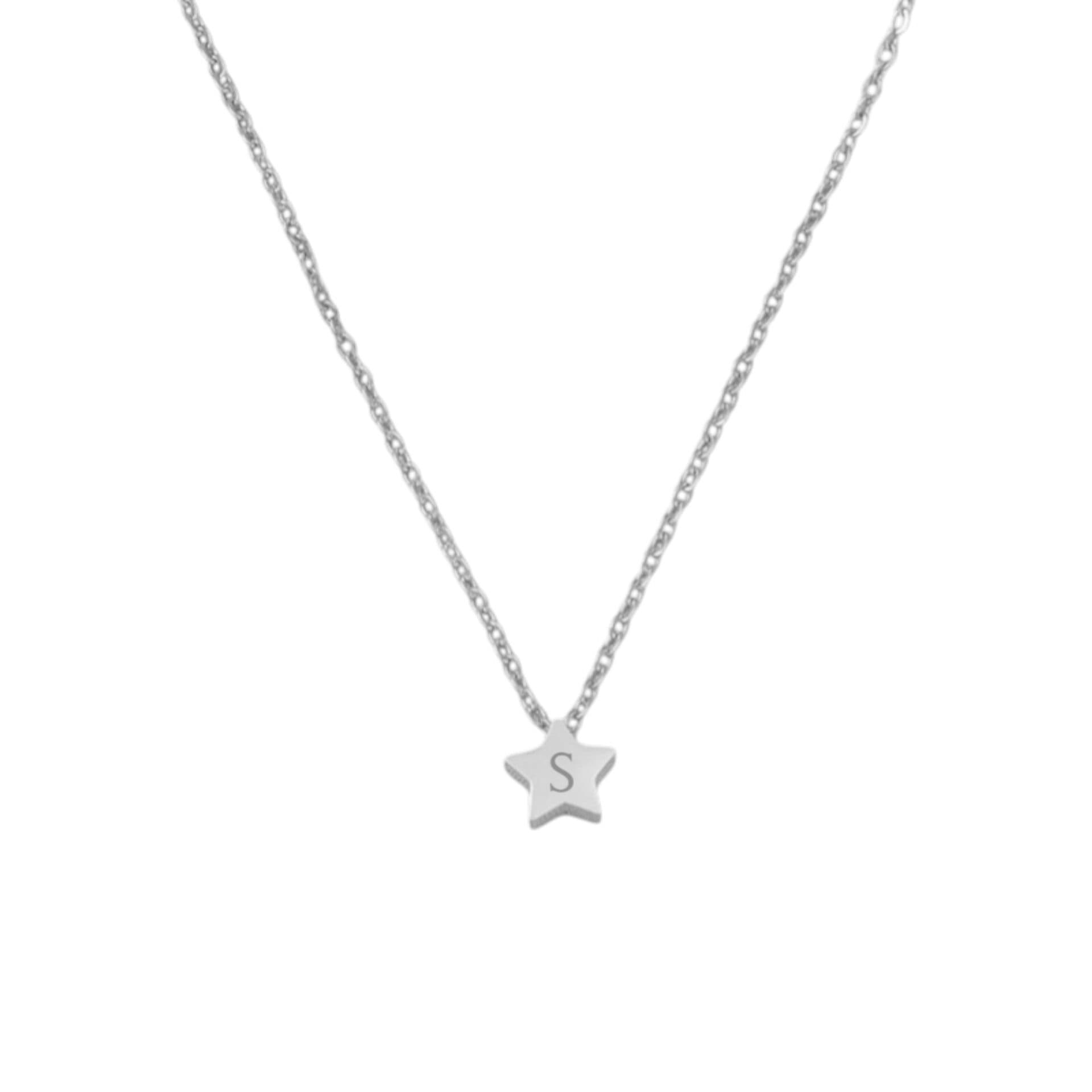 Initiaal Ketting Kleine Ster — alternatieve afbeelding