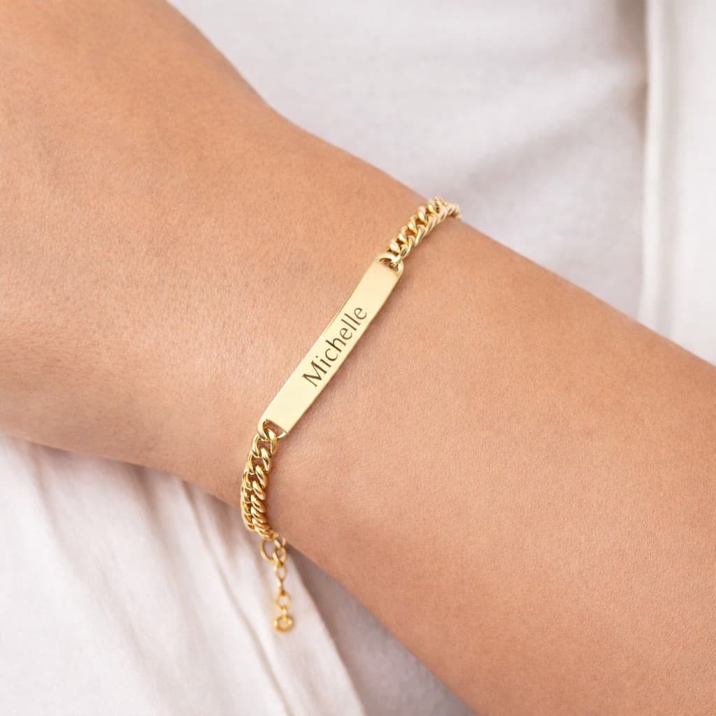 Dames Schakelarmband met Naam — alternatieve afbeelding