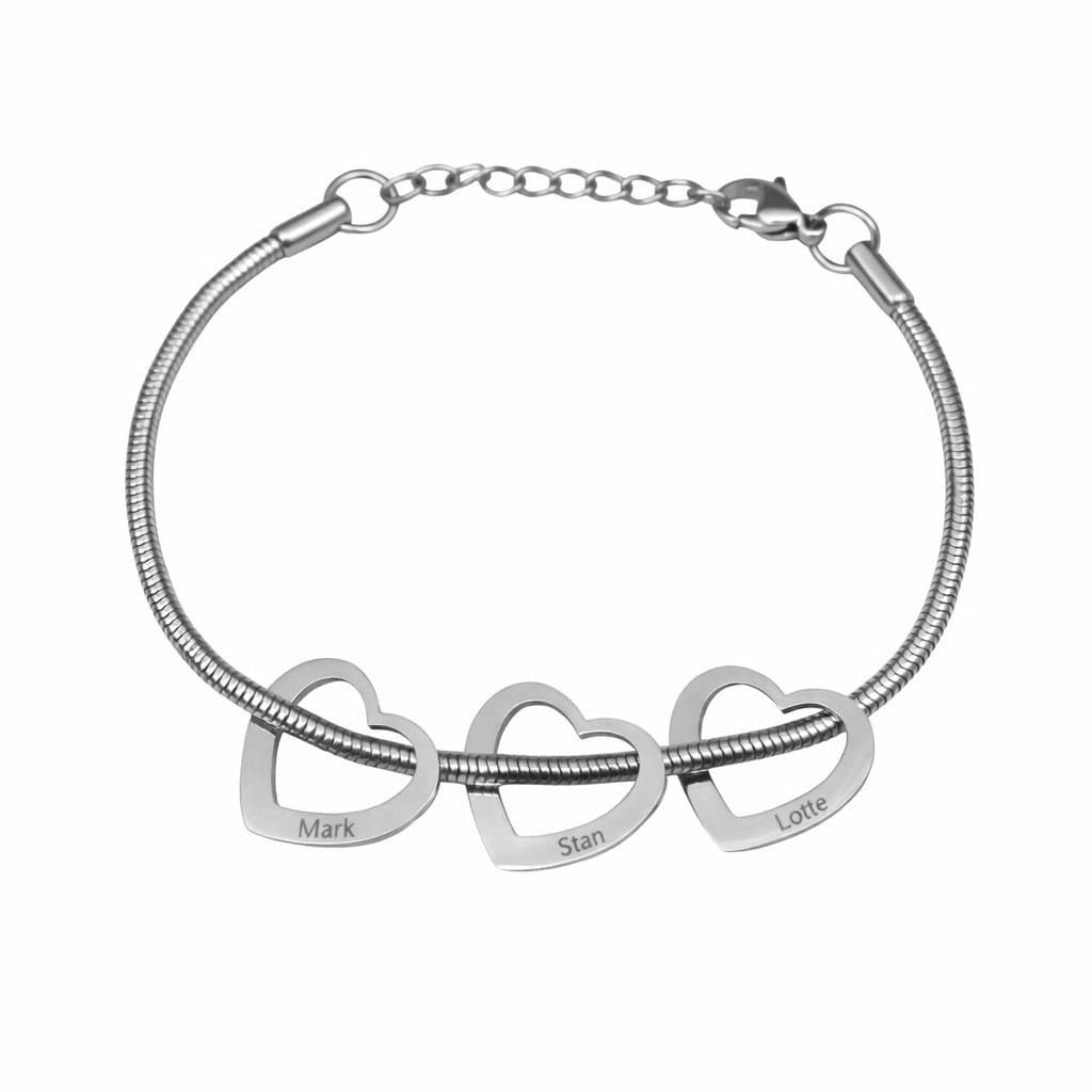 Bedelarmband met 3 Hartjes — alternatieve afbeelding