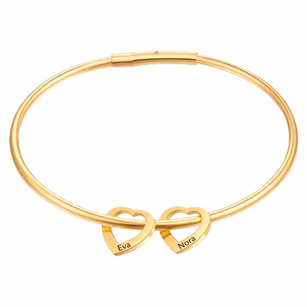 Bangle met 2 Hartjes