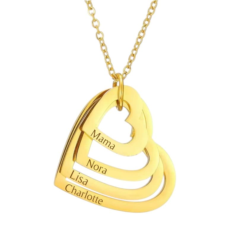 Ketting met 4 Hartjes