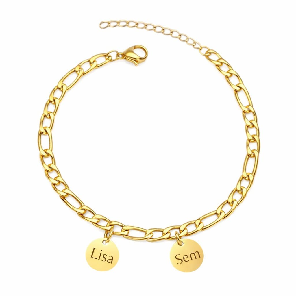 Schakelarmband met 2 Muntjes