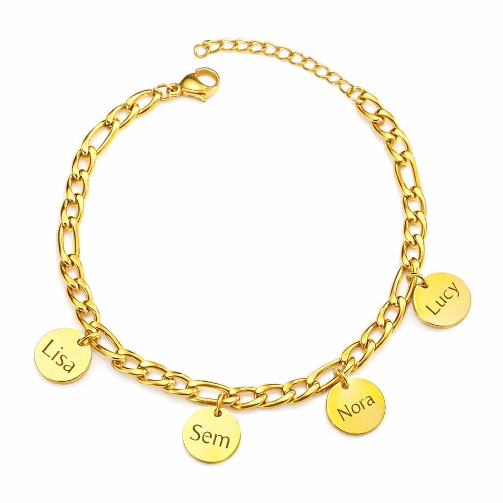 Schakelarmband met 4 Muntjes