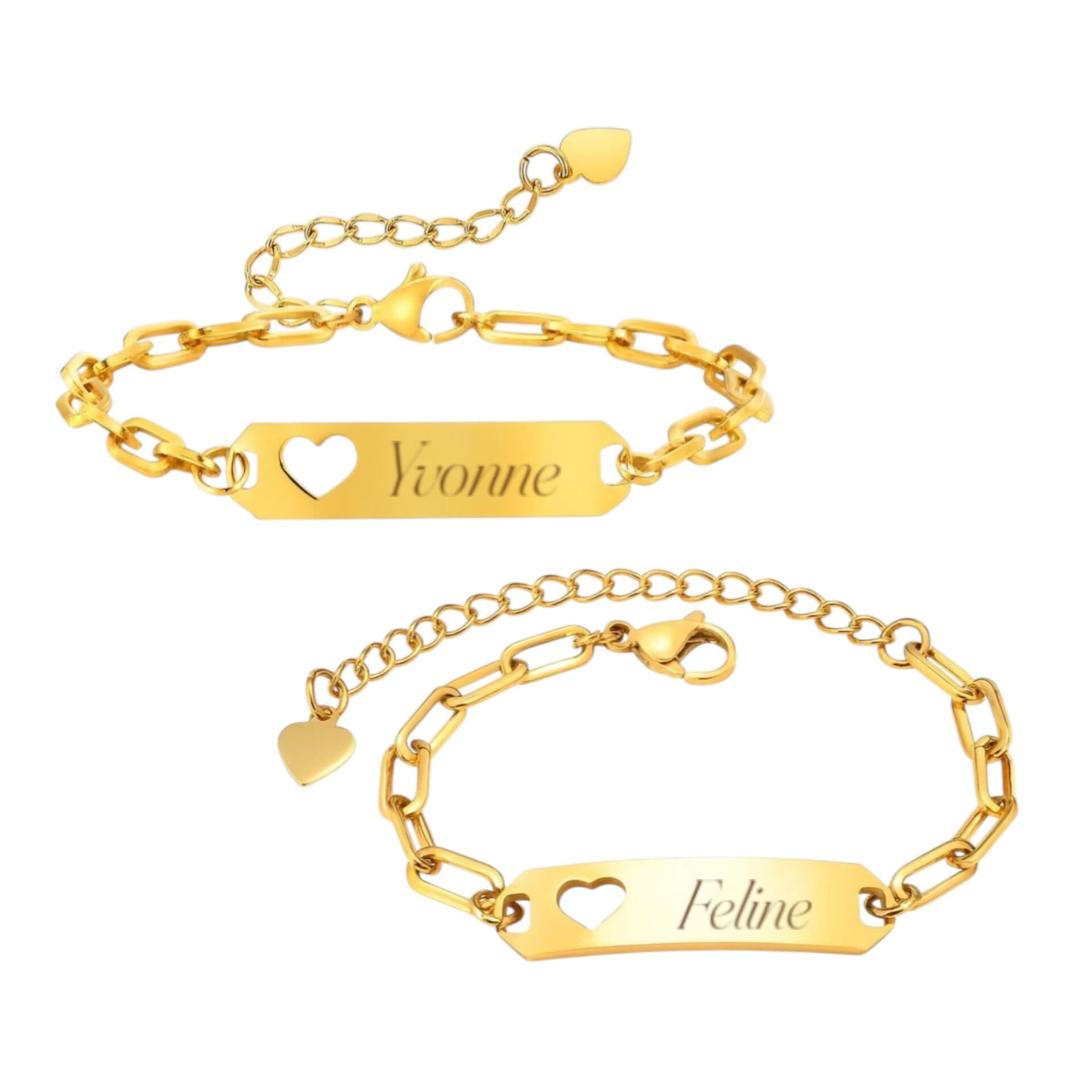 Moeder en Dochter Schakelarmband Set