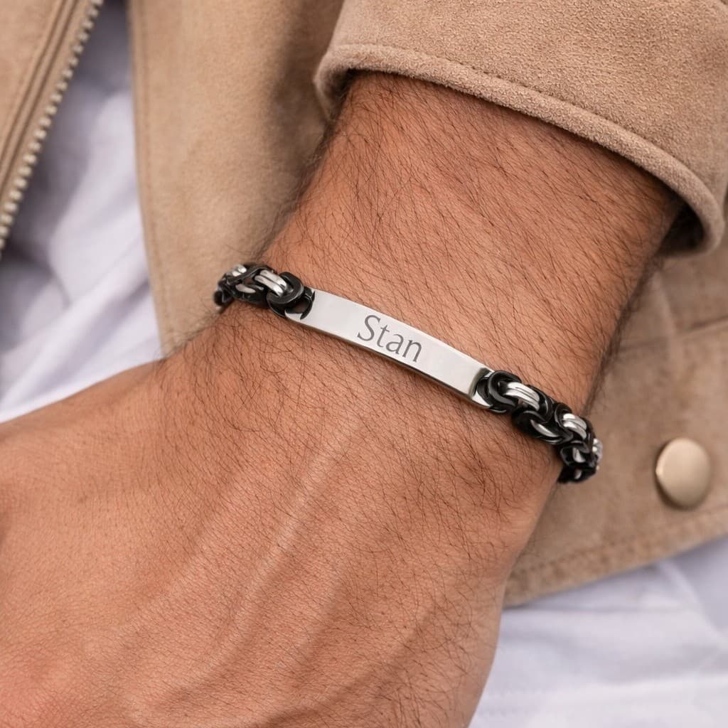 Heren Armband met Gravering — alternatieve afbeelding